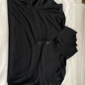 Black polo shirt